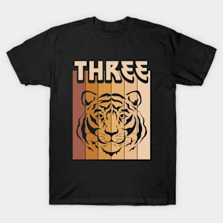 3 Year Old Tiger Birthday Boy Girl 3rd Birthday Tiger T-Shirt